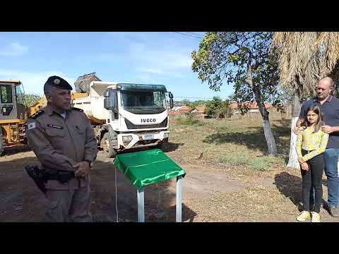 Consep e autoridades locais inauguram a pedra fundamental da obra do novo quartel da PM