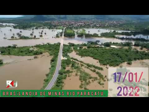 Imagens da cheia do Rio Paracatu em Brasilândia de Minas impressionam