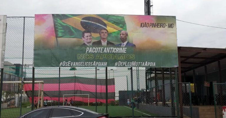 Grupo de João Pinheiro coloca outdoor em apoio ao Pacote Anticrime do Ministro Sérgio Moro