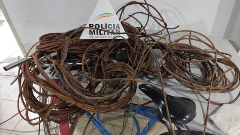 Ladrão com diversas passagens pela polícia é preso com 50kg de fios de cobre furtados em João Pinheiro