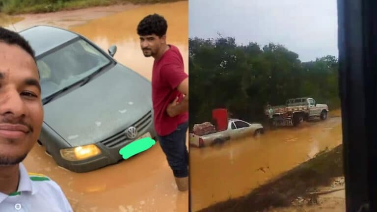 Estrada para Canabrava vira desafio para motoristas após chuvas intensas em João Pinheiro